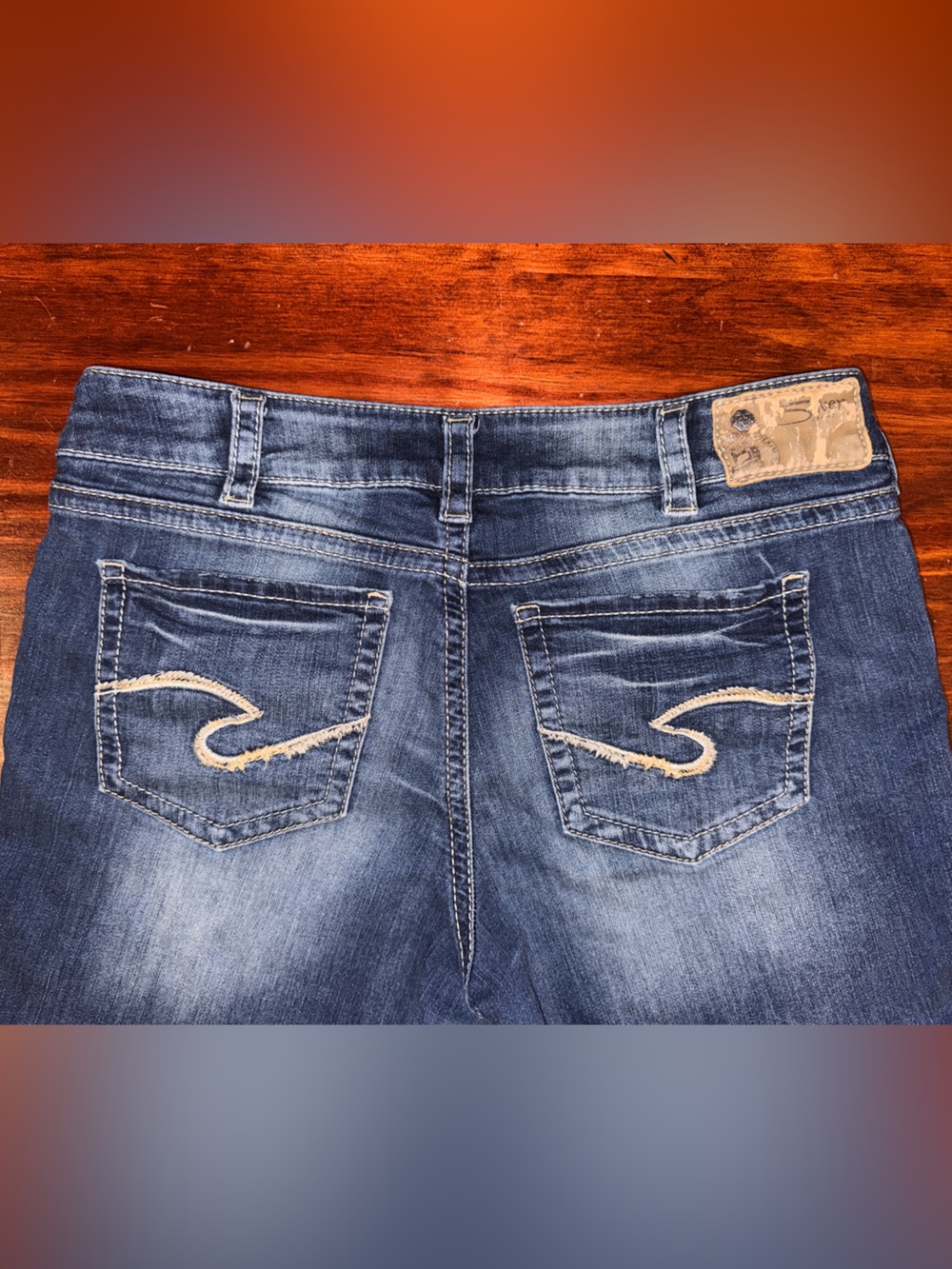 Silver Jeans Suki Mid Short Women's Medium Blue Denim Shorts - Picture 7 of 10